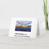 Psychedelische NYC: ESB Wide Skyline Uitzichten Feestdagen Kaart (Achterkant)