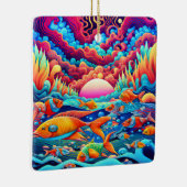 Psychedelische Oceaan Keramisch Ornament (Rechts)