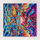 Psychedelische Oceaan Legpuzzel (Horizontaal)