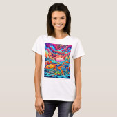 Psychedelische Oceaan  T-shirt (Voorkant volledig)