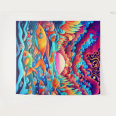 Psychedelische Oceaan Wandkleed (Voorkant (horizontaal))