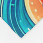 Psychedelische oceaangolven fleece deken (Hoek)