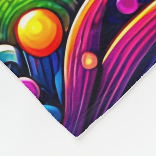 Psychedelische Octopus Christmas Wonderland Fleece Deken (Hoek)