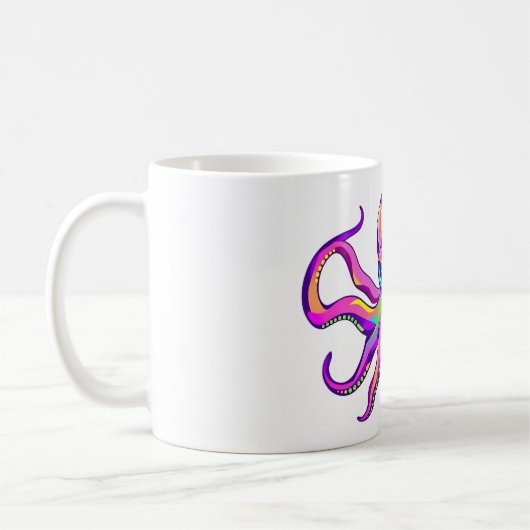 Psychedelische Octopus Head Design Koffiemok (Links)