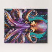 Psychedelische Octopus Puzzel – Surrealistische Dr (Horizontaal)