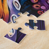 Psychedelische Octopus Puzzel – Surrealistische Dr (Zijkant)
