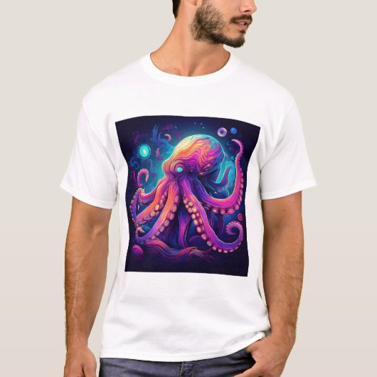 Psychedelische Octopus T-shirt (Voorkant)