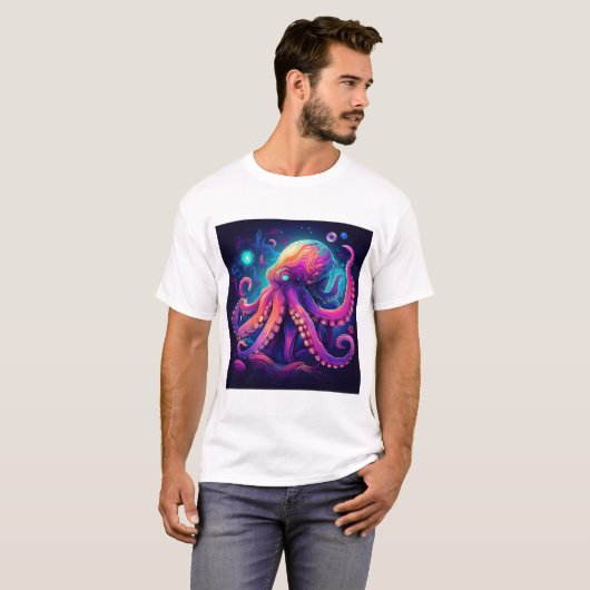 Psychedelische Octopus T-shirt (Voorkant volledig)