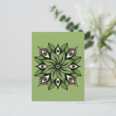Psychedelische ogen Mandala - Trippy Bloemenpatroo Briefkaart (Staand voorkant)
