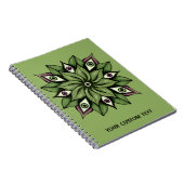 Psychedelische ogen Mandala - Trippy Bloemenpatroo Notitieboek (Rechterzijde)