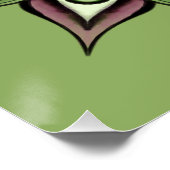 Psychedelische ogen Mandala - Trippy Bloemenpatroo Perfect Poster (Hoek)