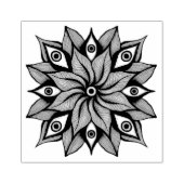 Psychedelische ogen Mandala - Trippy Bloemenpatroo Rubberstempel (Afrduk)
