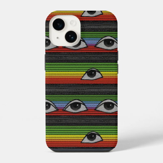 Psychedelische Ogen Patroon iPhone Hoesje (Achterkant)
