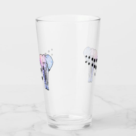 Psychedelische olifant en voetafdrukken van glas (Rechts)