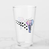 Psychedelische olifant en voetafdrukken van glas (Voorkant)