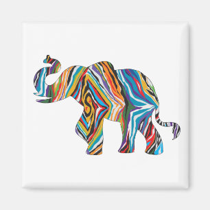 psychedelische olifant magneet