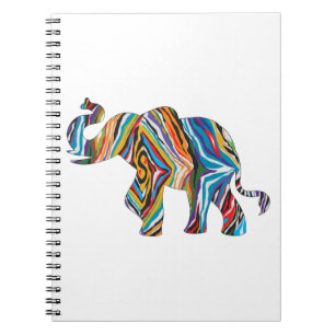 psychedelische olifant notitieboek
