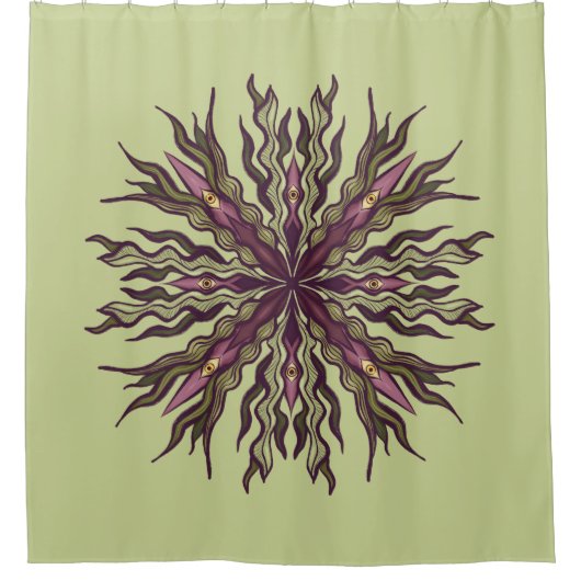 Psychedelische Oog Plant - Surreal Botanisch Manda Douchegordijn (Voorkant)