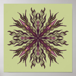 Psychedelische Oog Plant - Surreal Botanisch Manda Poster