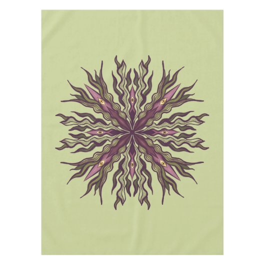 Psychedelische Oog Plant - Surreal Botanisch Manda Tafelkleed (Voorkant)