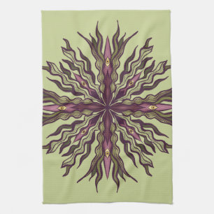 Psychedelische Oog Plant - Surreal Botanisch Manda Theedoek