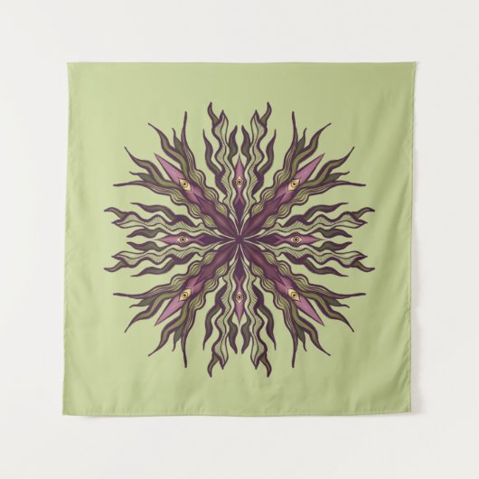 Psychedelische Oog Plant - Surreal Botanisch Manda Wandkleed (Voorkant)