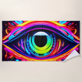 Psychedelische oog van het universum kunst strandlaken