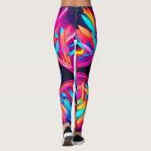 Psychedelische oogkunst leggings (Achterkant)