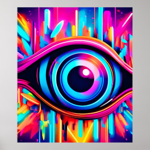Psychedelische Oogkunst Poster