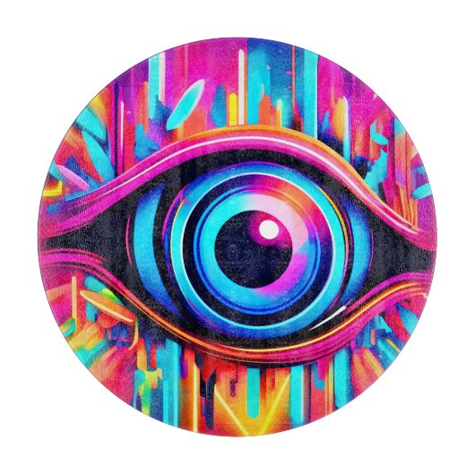 Psychedelische Oogkunst Snijplank (Voorkant)