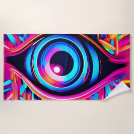 Psychedelische oogkunst strandlaken
