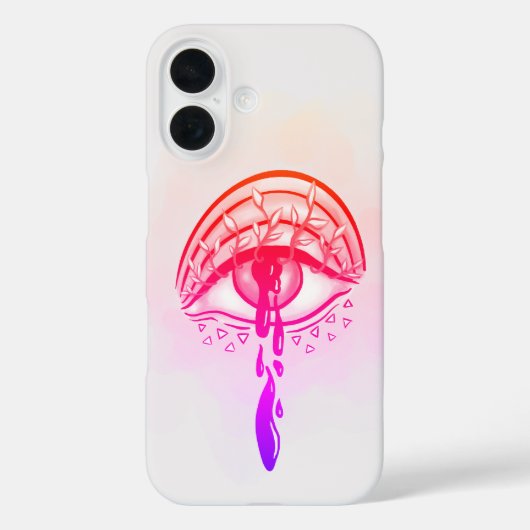 Psychedelische oogpastel Gothic esthetisch Case-Mate iPhone Case (Achterkant)