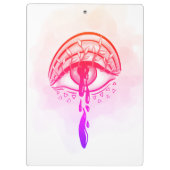Psychedelische oogpastel Gothic esthetisch Klembord (Achterkant)