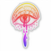 Psychedelische oogpastel Gothic esthetisch Sticker (Voorkant)
