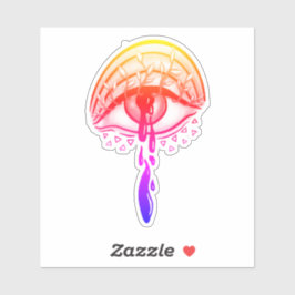 Psychedelische oogpastel Gothic esthetisch Sticker