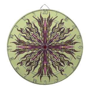 Psychedelische Oogplant - Surrealistische Botanisc Dartbord