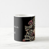 Psychedelische oogtentakels Abstracte kunst Koffiemok (Center)