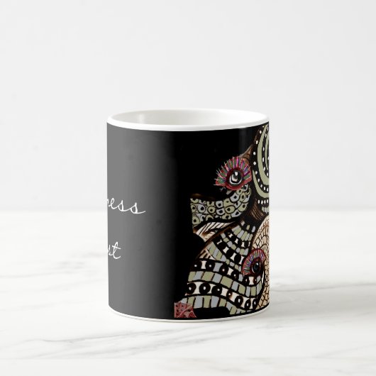 Psychedelische oogtentakels Abstracte kunst Koffiemok (Center)