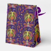 Psychedelische Oosterse Symmetrie Abstracte Kunst Bedankdoosjes (Achterkant)