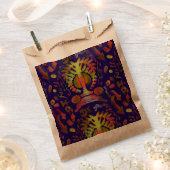 Psychedelische Oosterse Symmetrie Abstracte Kunst Bedankzakje (Geknipt)