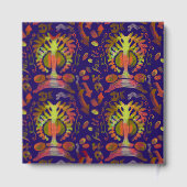 Psychedelische Oosterse Symmetrie Abstracte Kunst Gastenboek (Achterkant)