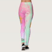 Psychedelische Oosterse Symmetrie Abstracte Kunst Leggings (Achterkant)