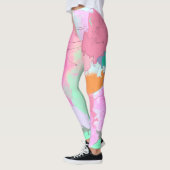Psychedelische Oosterse Symmetrie Abstracte Kunst Leggings (Links)