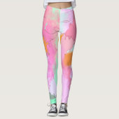 Psychedelische Oosterse Symmetrie Abstracte Kunst Leggings (Voorkant)