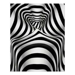 Psychedelische Opart Perfect Poster