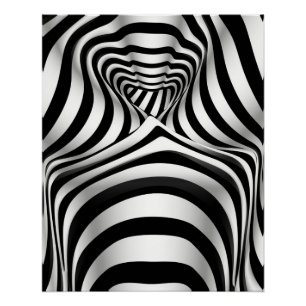 Psychedelische Opart Perfect Poster