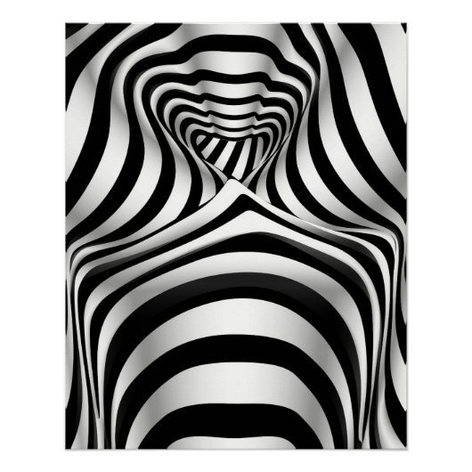 Psychedelische Opart Perfect Poster (Voorkant)