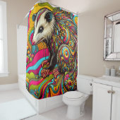 psychedelische opossum douchegordijn (In situ)
