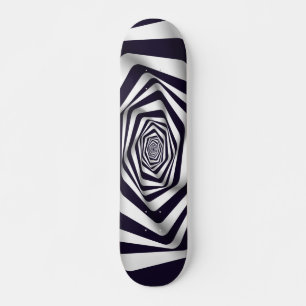 psychedelische optische illusie zwarte & witte cir persoonlijk skateboard