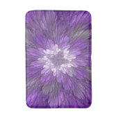 Psychedelische Paarse Bloem Abstracte Fractale Kun Badmat (Voorkant Verticaal)